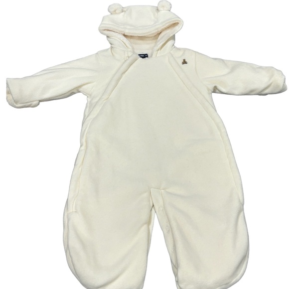 Gap baby‎ one piece bear detail white slumber winter suit 6-12 months - Picture 2 of 8